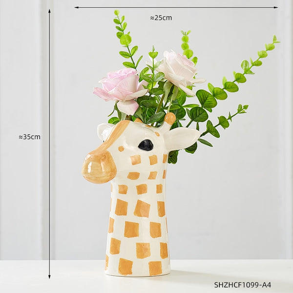 Giraffe Ceramic Flower Pot