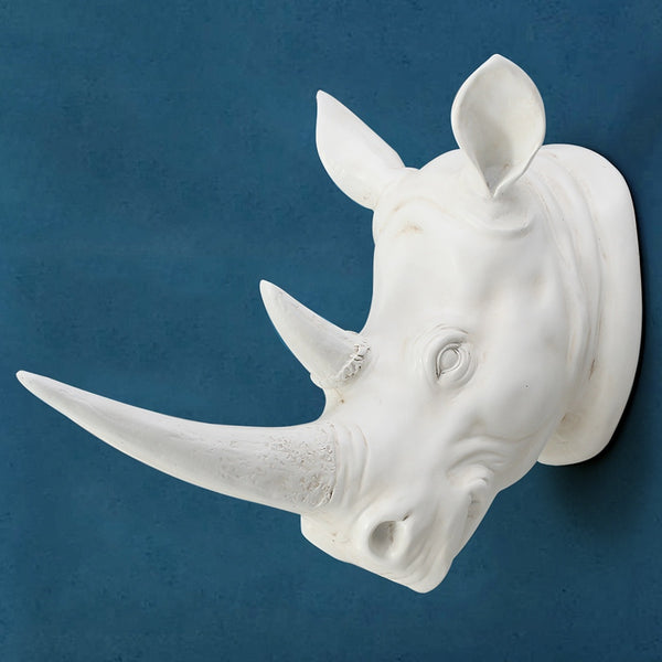 White Rhinoceros Head - Wall Art - The Quirky Home Co
