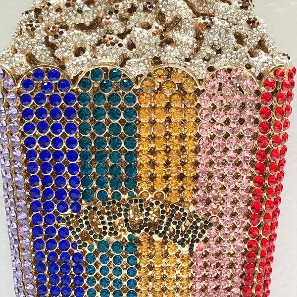 Popcorn Crystal Mini Clutch Bags