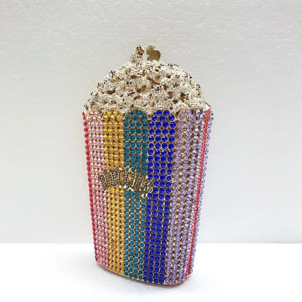 Popcorn Crystal Mini Clutch Bags