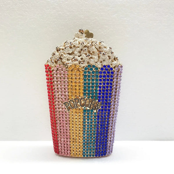 Popcorn Crystal Mini Clutch Bags