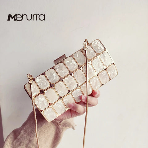 Luxury Acrylic Marble Evening Bag