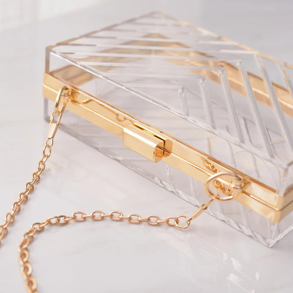 luxury transparent acrylic handbag