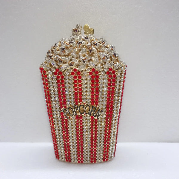 Popcorn Crystal Mini Clutch Bags