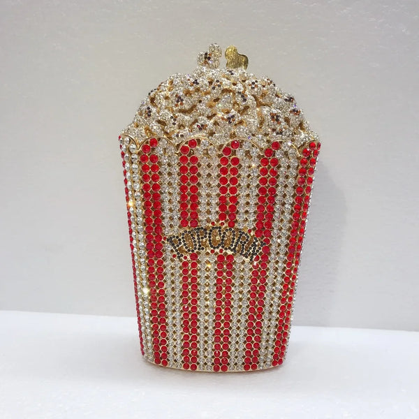 Popcorn Crystal Mini Clutch Bags