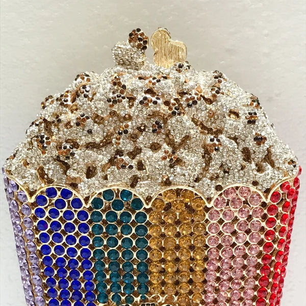 Popcorn Crystal Mini Clutch Bags