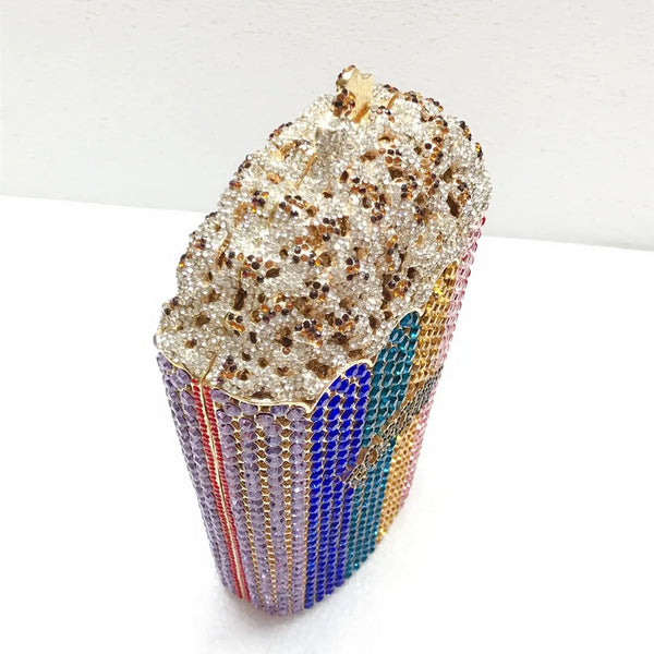 Popcorn Crystal Mini Clutch Bags