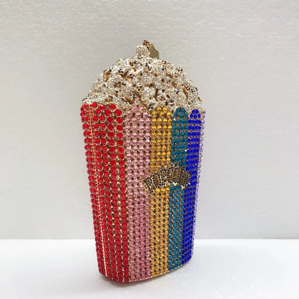 Popcorn Crystal Mini Clutch Bags