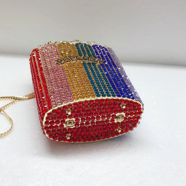 Popcorn Crystal Mini Clutch Bags