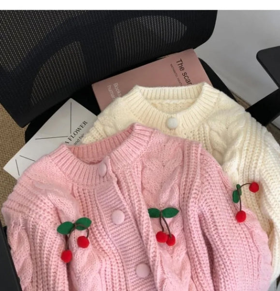 Cherry Knitted Cardigan