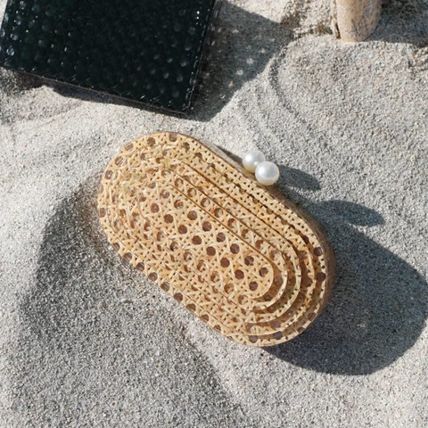 Rattan Clutch Bag