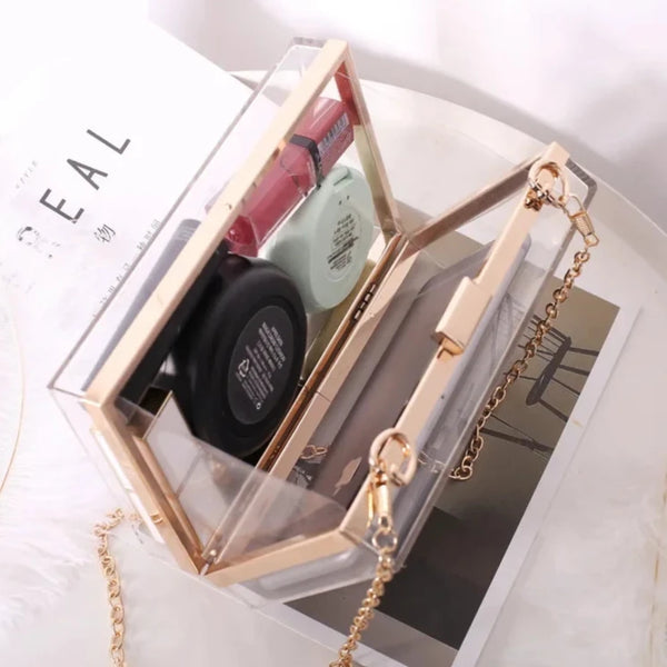 Acrylic Transparent Clutch Bag Chain