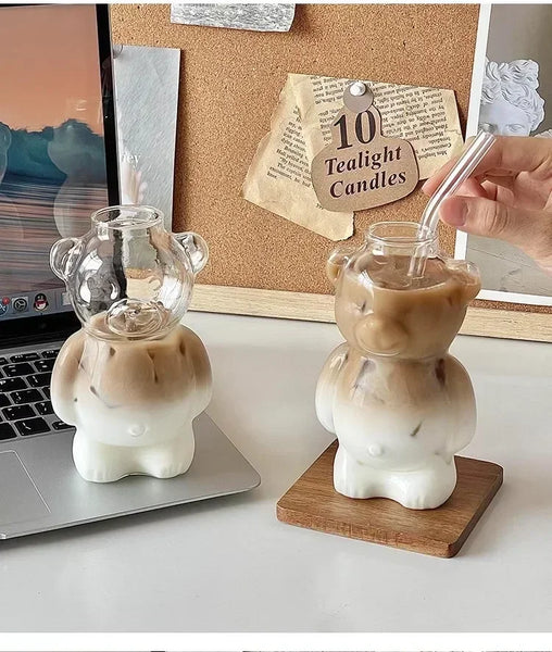 Bear Coffee Mug with Straw