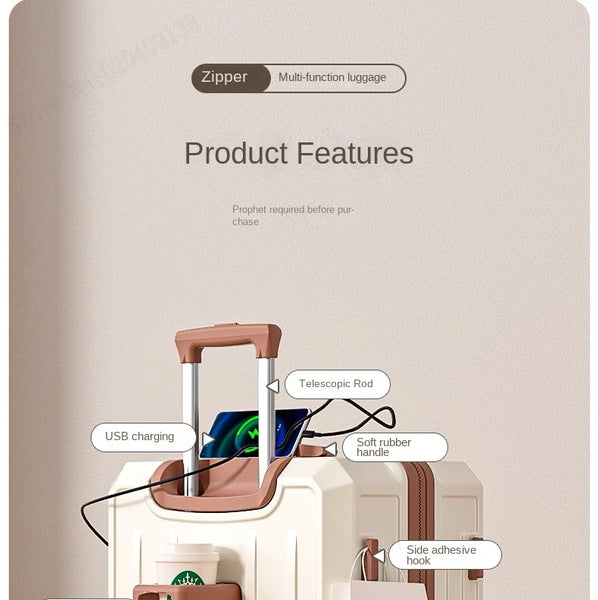 Luggage with USB Double Charging Port