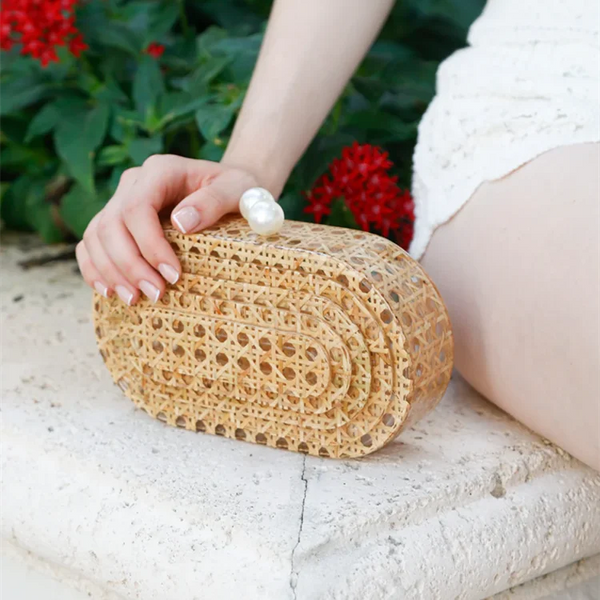 Rattan Clutch Bag