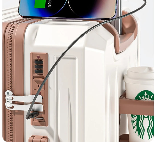 Luggage with USB Double Charging Port