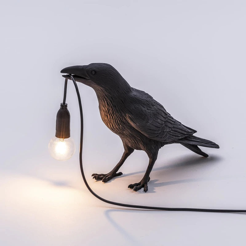 Italian Bird Table Lamp, Black Or White - The Quirky Home Co