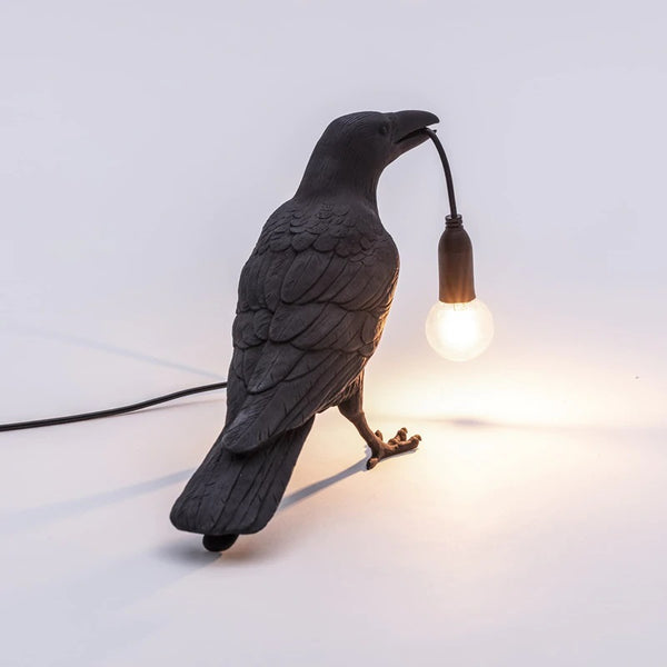Italian Bird Table Lamp, Black Or White - The Quirky Home Co