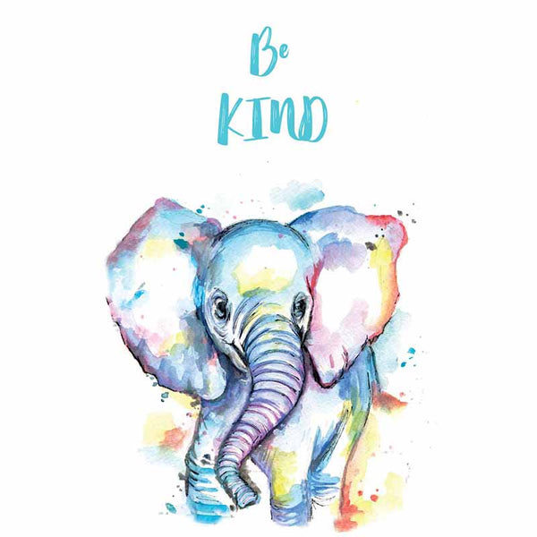 Be Kind Elephant Wall Art - The Quirky Home Co