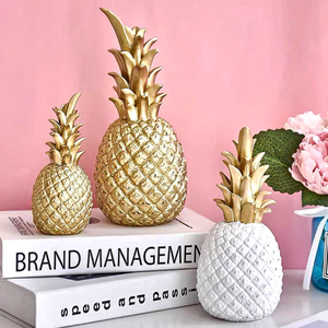 White, Black & Gold Ceramic Pineapples - The Quirky Home Co