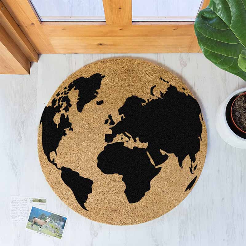 Globe Circle Doormat - The Quirky Home Co