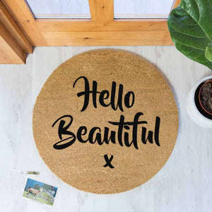 Hello Beautiful Circle Doormat - The Quirky Home Co