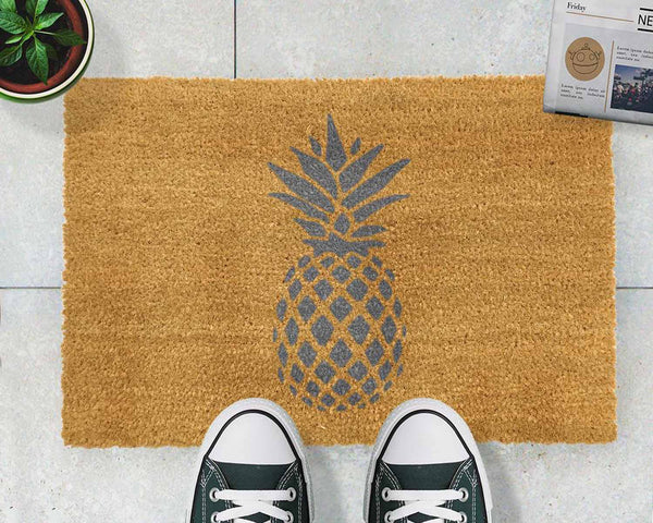 Grey Pineapple Doormat - The Quirky Home Co