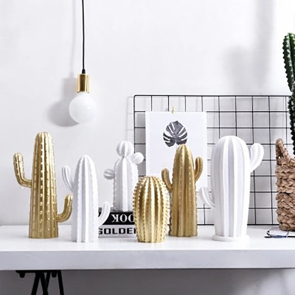 Modern Cactus (Gold Or White)