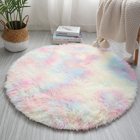 Round Rainbow Rug