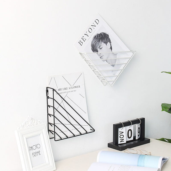 Wall Mounted Storage Rack for Magazines or Books