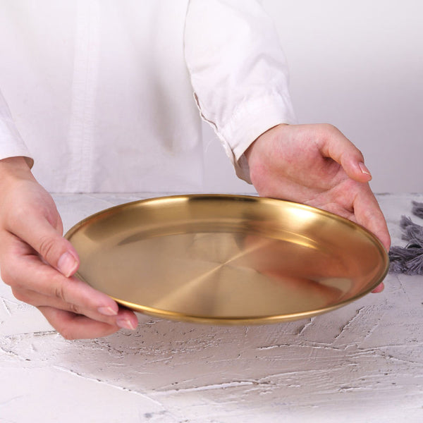 Stainless Steel Gold Serving Plates - The Quirky Home Co