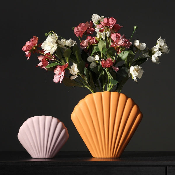 Art shell vase - Beautiful home decor