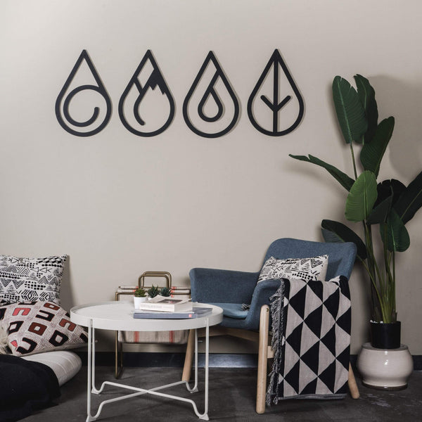 Four Elements - Metal Wall Art - The Quirky Home Co