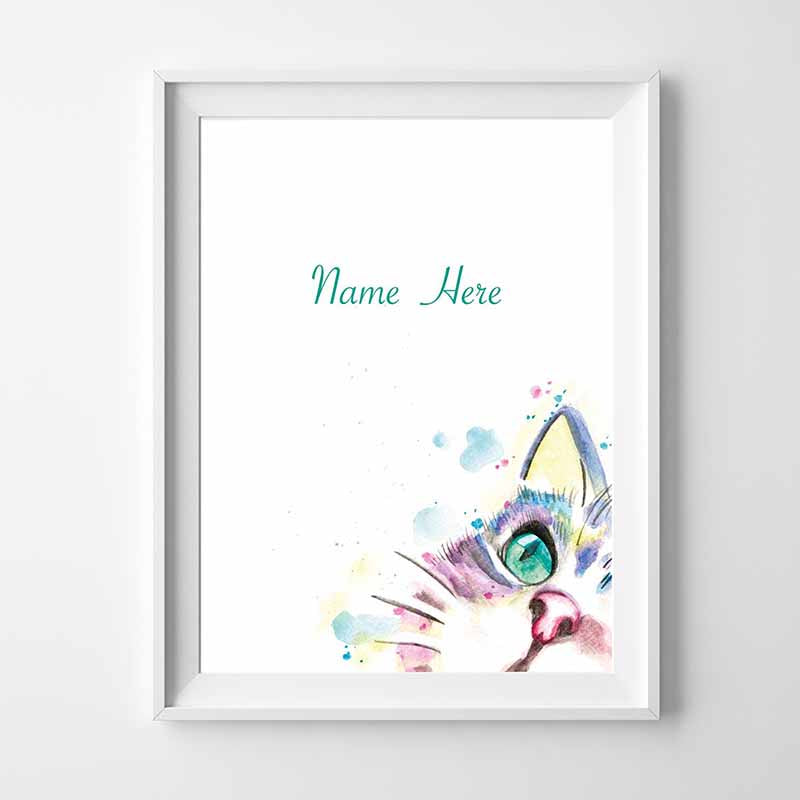 Kitten Personalised Name Wall Art - The Quirky Home Co