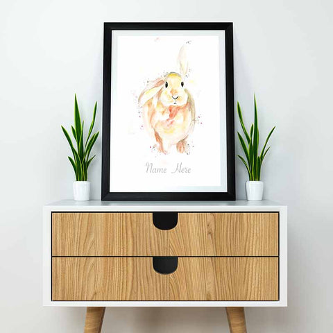 Rabbit Personalilsed Name Wall Art - The Quirky Home Co