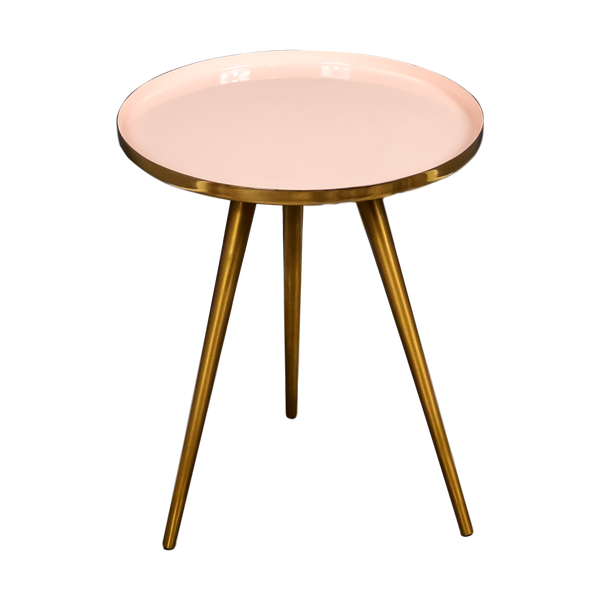 Side Table Pink Enamel Tray - The Quirky Home Co