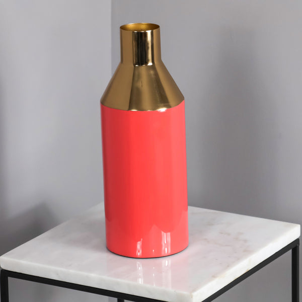 Gold Stem Living Coral Vase - The Quirky Home Co