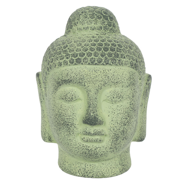 Green Terracotta Buddha Head Ornament - The Quirky Home Co