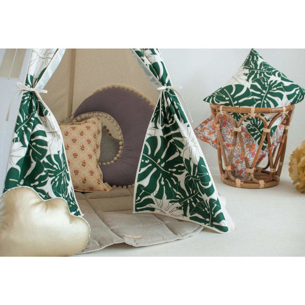 Green Leaves Teepee Tent - The Quirky Home Co