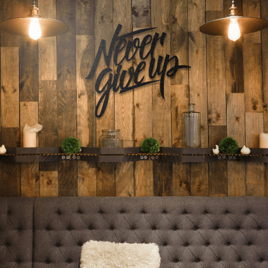 Never Give Up - Metal Wall Art - The Quirky Home Co