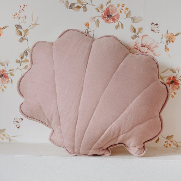 Powder Pink Linen Shell Cushion - The Quirky Home Co