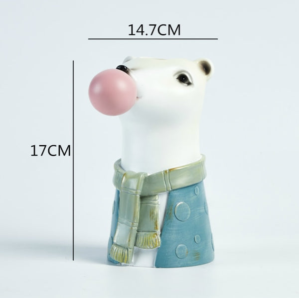Animal Head Blowing Gum Vase - The Quirky Home Co