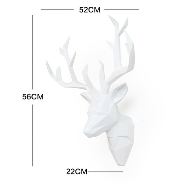 Large 3D Deer Head - The Quirky Home Co