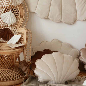 Cream Pearl Velvet Shell Cushion