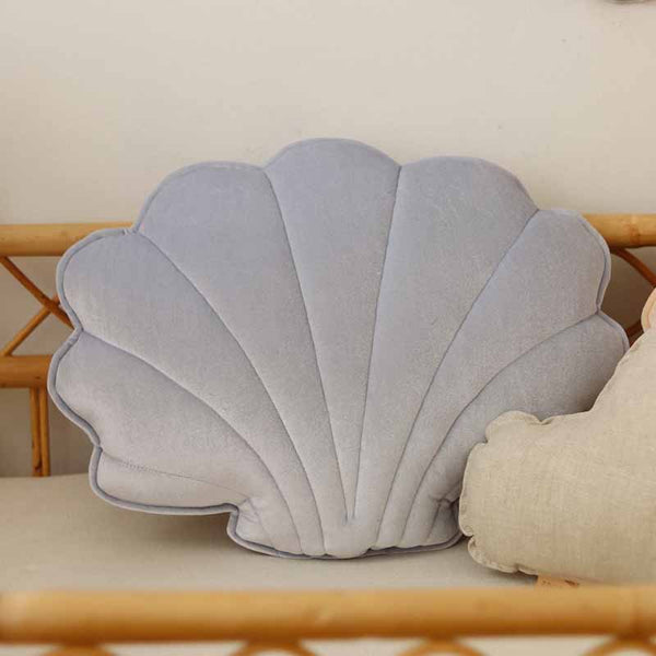 Blue Pearl Velvet Shell Cushion